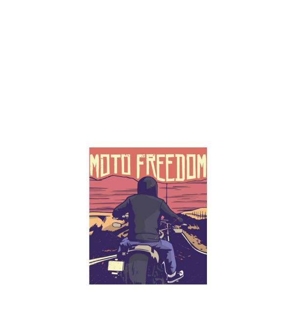 Libertate Motociclist model negru pe tricou