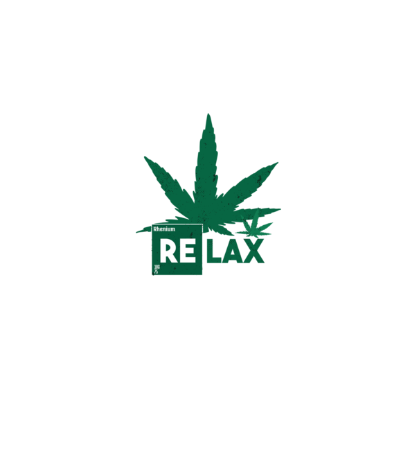 Relax Cannabis model negru pe tricou
