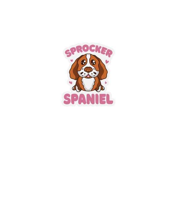 Sprocker Spaniel model albastru închis pe tricou