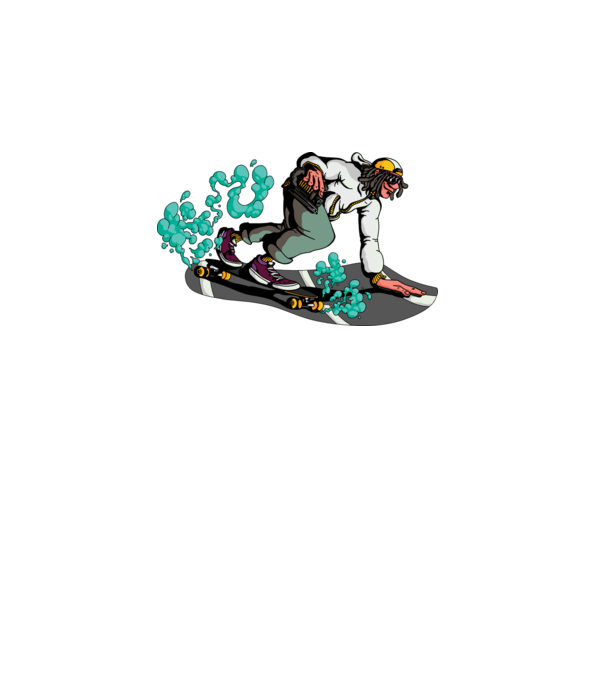 Longboard model roz pe tricou