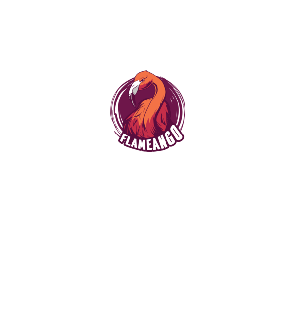Flamingo model alb pe tricou