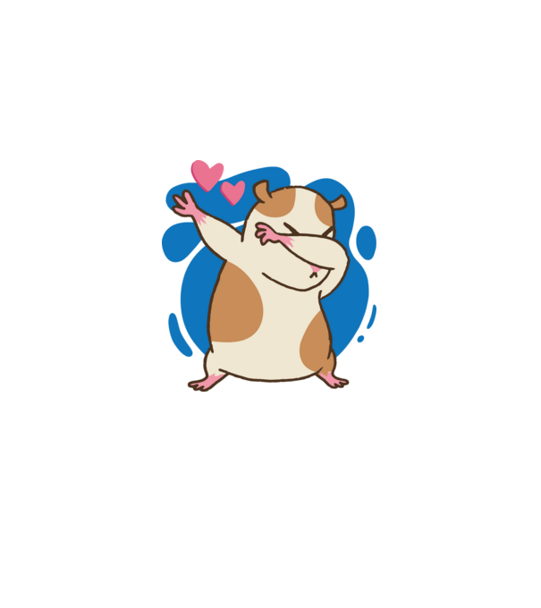 Hamster DAB model albastru deschis pe tricou