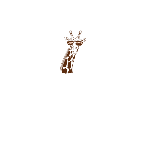 Cap Girafă model alb pe tricou