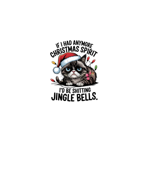 Christmas Spirit Grumpy Cat Alb model alb pe tricou