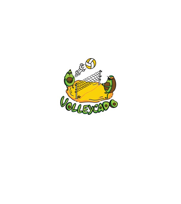 Avocado Volei model albastru deschis pe tricou