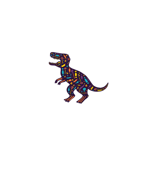 Dino bomboane model alb pe tricou