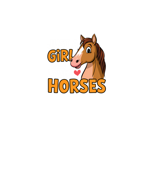 Just a girl who loves horses Negru model negru pe tricou