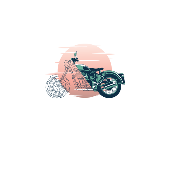 Motocicletă model alb pe tricou