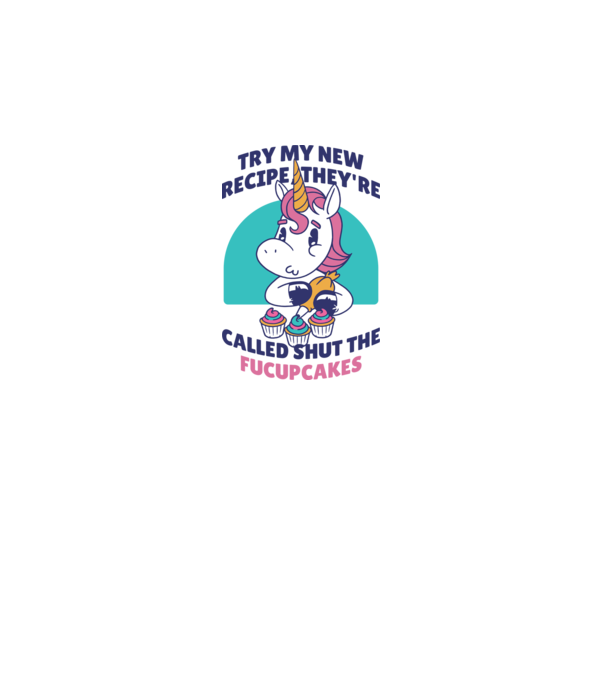 Unicorn Rețetă model alb pe tricou