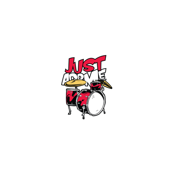 Just add me Drums model turcoaz pe tricou