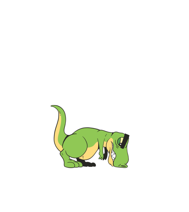 T-rex Push-up model albastru închis pe tricou