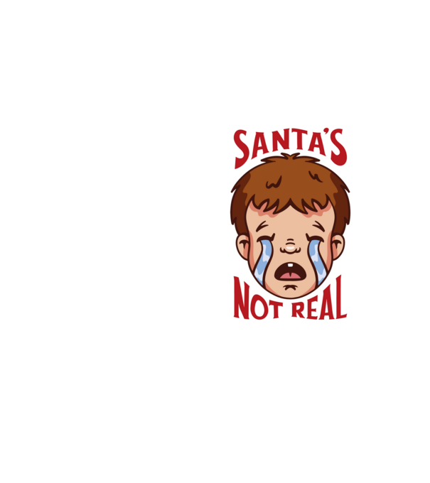 Santa's Not Real copil plângând model galben neon pe tricou