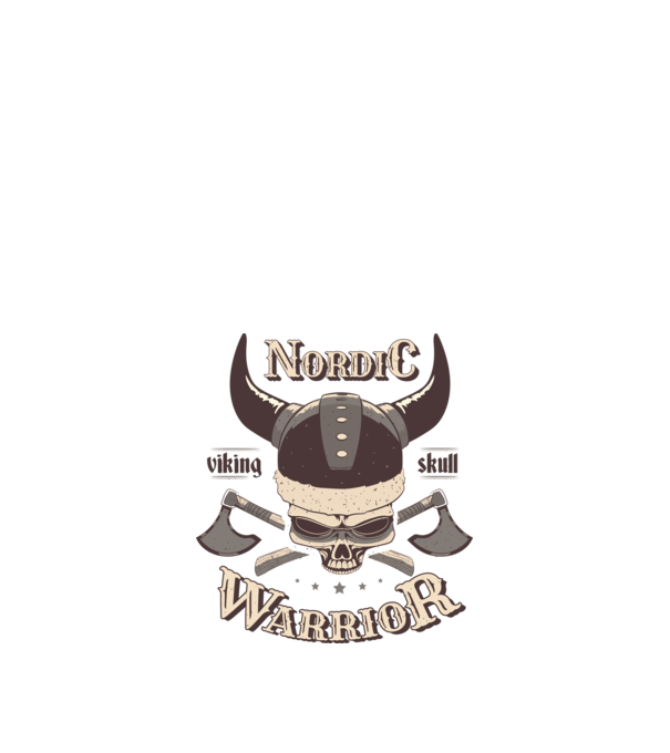 Nordic Warrior model negru pe tricou