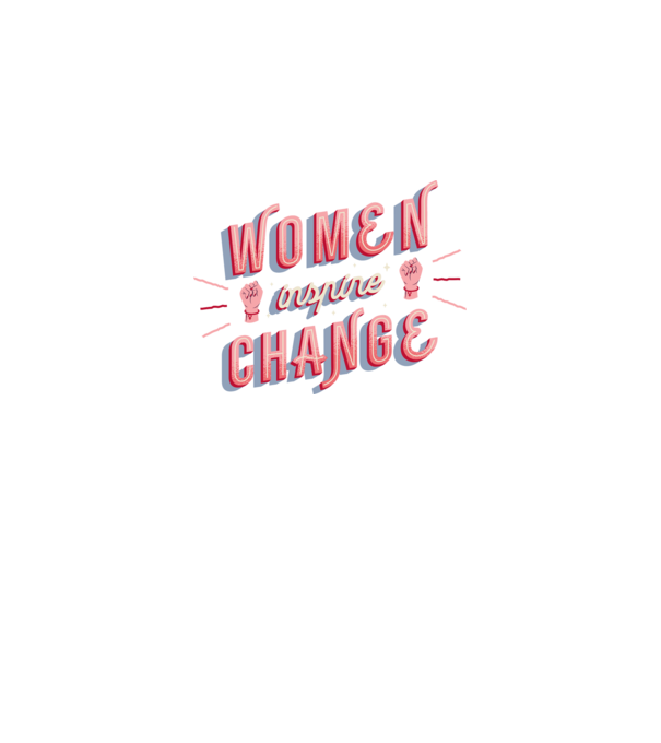 Women inspire change Ziua Femeii model alb pe tricou