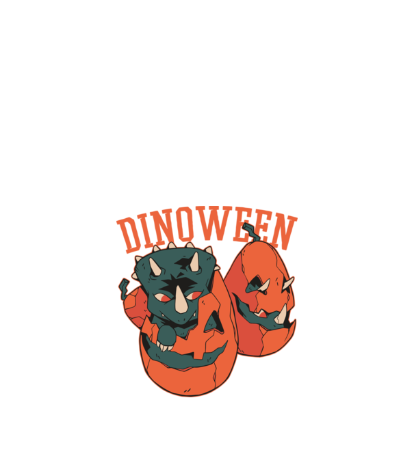 Dinoween model negru pe tricou
