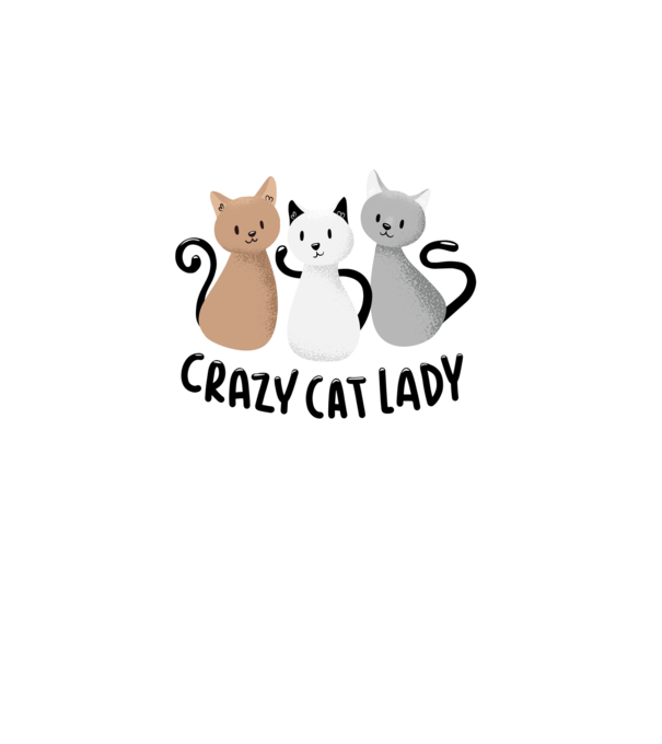 Crazy Cat Lady - fată nebună cu pisică model alb pe tricou
