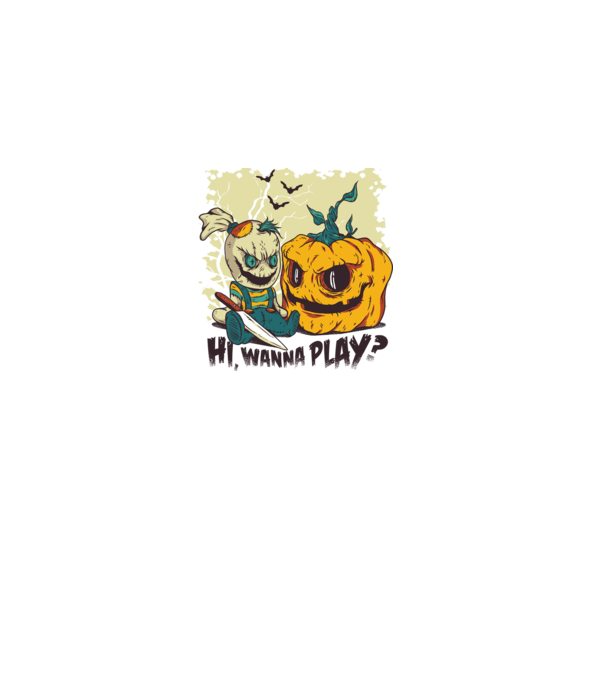 Vrei să te joci? Halloween model gri pe tricou