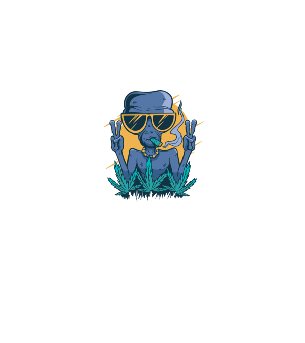 Alien drogat model albastru jeanși pe tricou