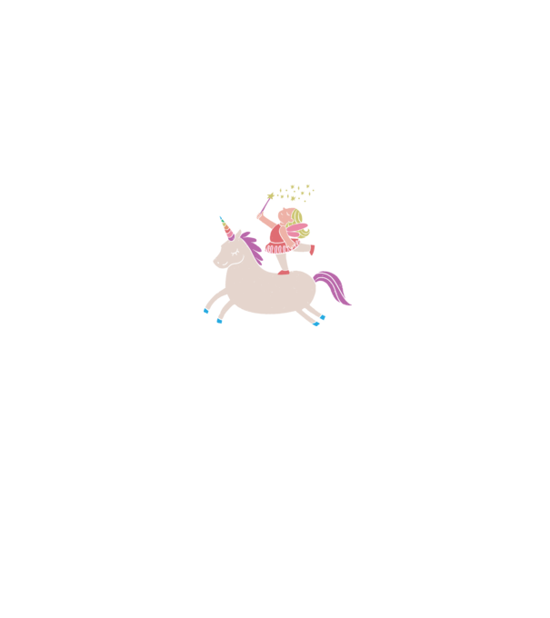 Zână Unicorn model negru pe tricou