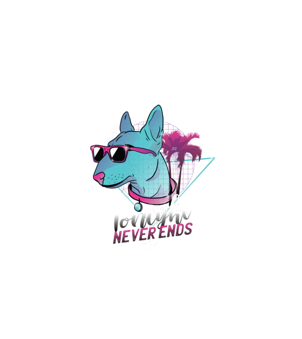 Bullterrier Neon Retro tricou amuzant model negru pe tricou