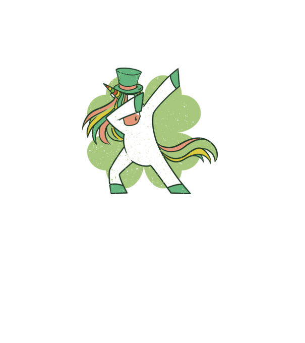 St Patrick Unicorn DAB model turcoaz pe tricou