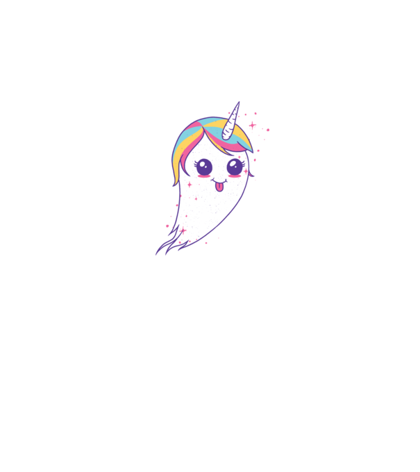 Unicorn Fantoma model alb pe tricou