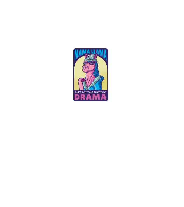 Mama Lama model roz pe tricou