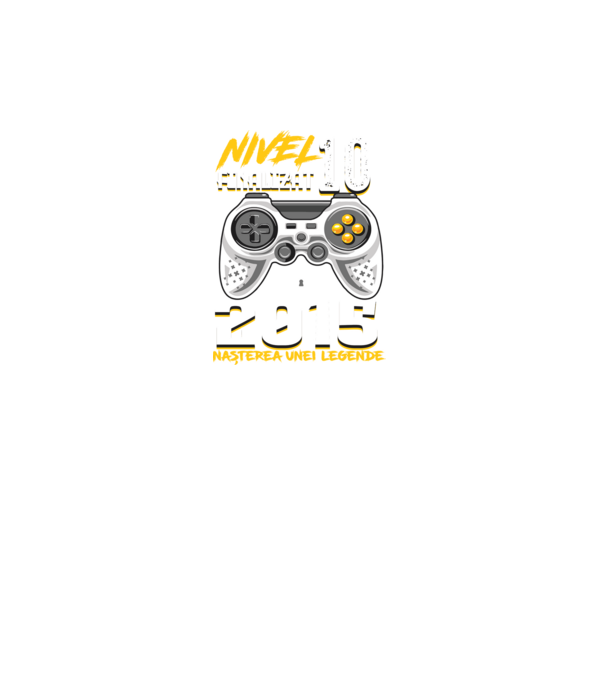 Nivel Finalizat 10 2015 model negru pe tricou