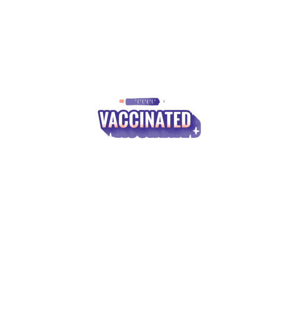 Vaccinat model negru pe tricou