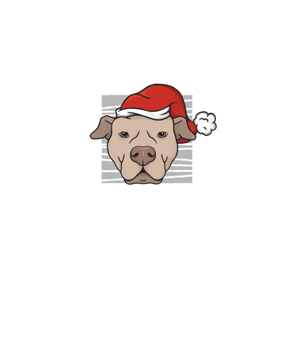 Pitbull de Crăciun model gri închis pe tricou
