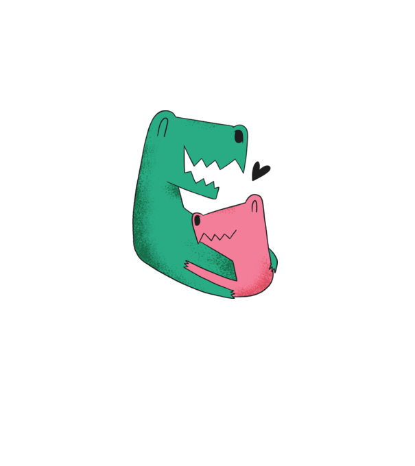 Dinozaur Tată Fiu model albastru deschis pe tricou