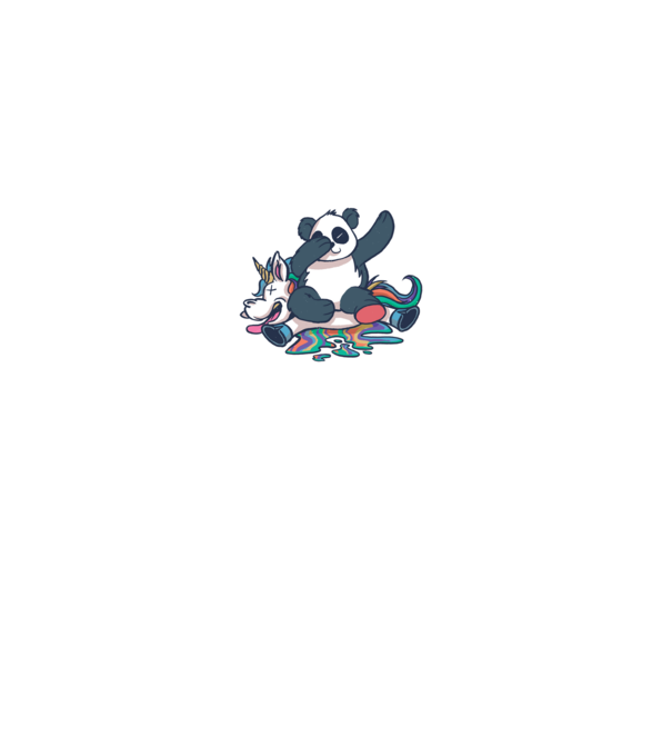 Panda DAB Unicorn model roz pe tricou