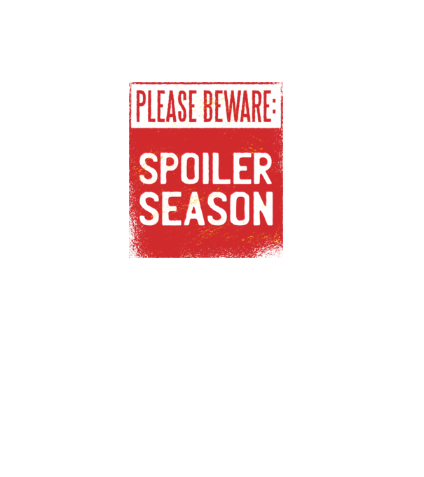 Atenție! Pericol de spoiler model alb pe tricou