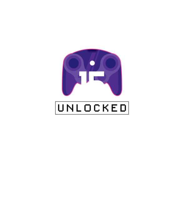 Level 15 Unlocked Gamer Birthday model negru pe tricou