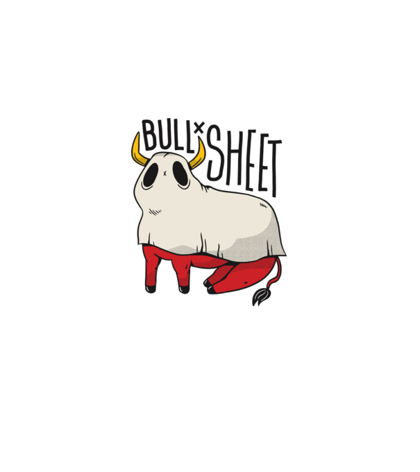 Bull sheet model gri pe tricou