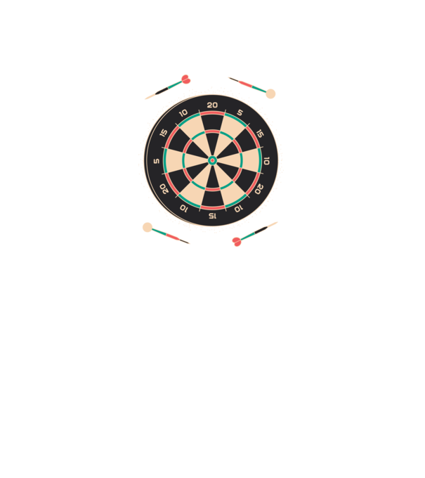 Tablă Darts model negru pe tricou