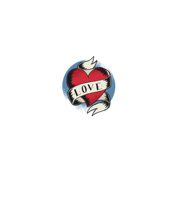 'Love Tatuaj pentru Valentine''s Day' model negru pe tricou