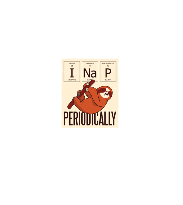 I NaP Periodic tricou leneș model negru pe tricou