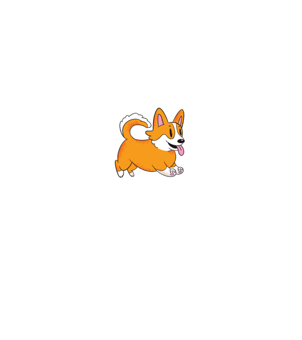 Tată de Corgi model negru pe tricou