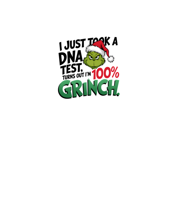 Grinch DNA test model alb pe tricou