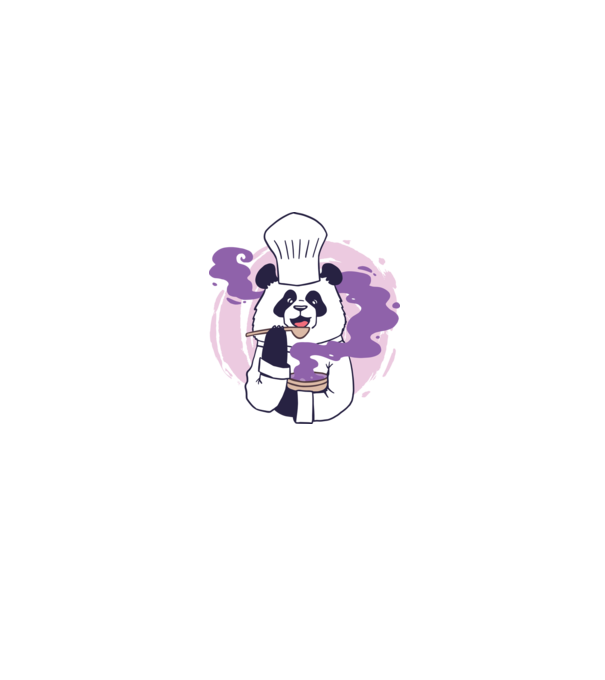 Panda Chef model negru pe tricou