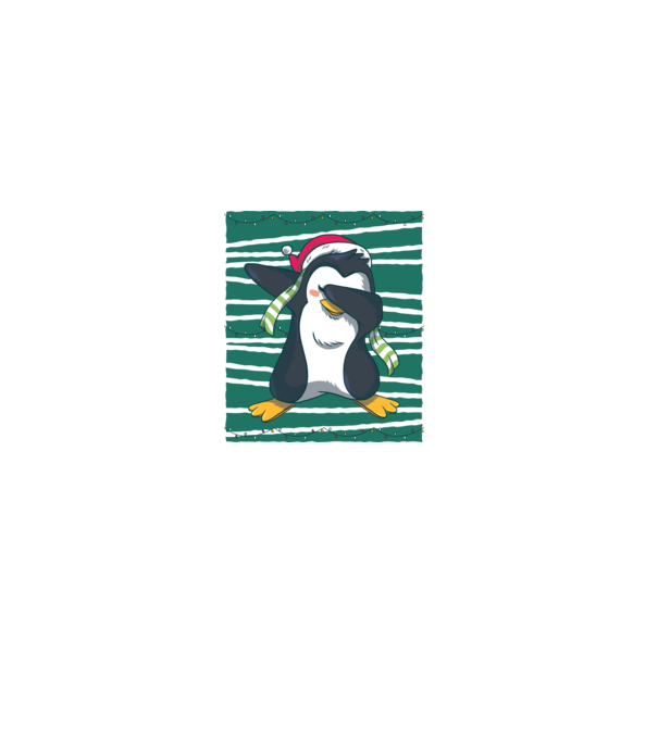 Pinguin DAB Crăciun model alb pe tricou
