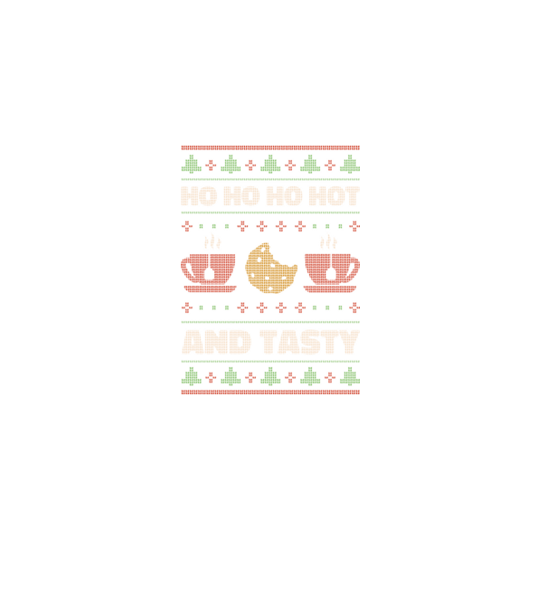 Ho Ho Ho Hot and Tasty Pulovăr urât model negru pe tricou