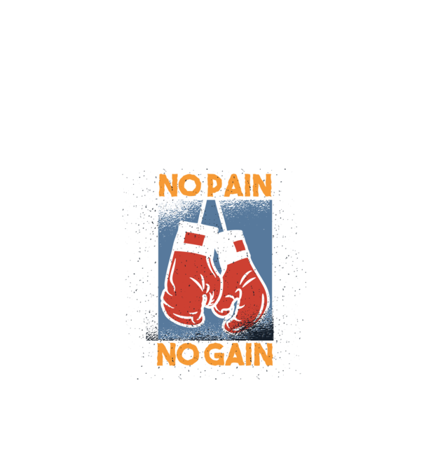 No pain no gain box model negru pe tricou