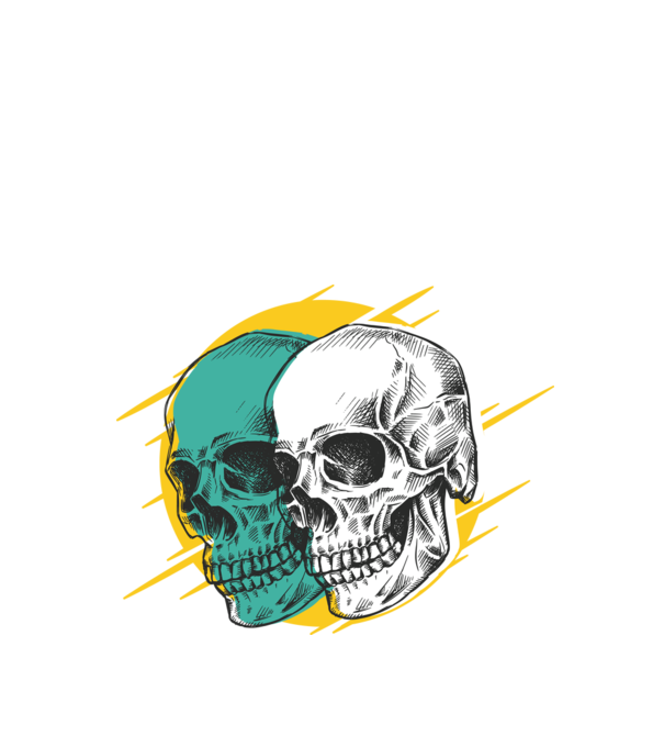 Cranii model negru pe tricou