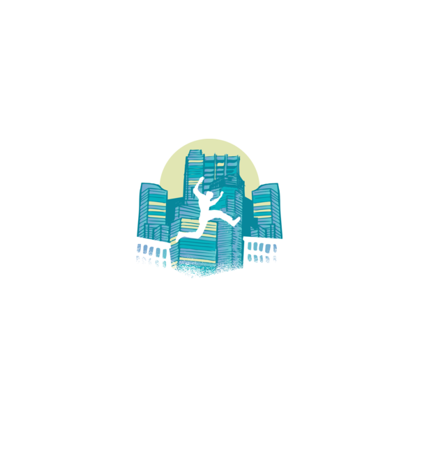 Parkour model negru pe tricou