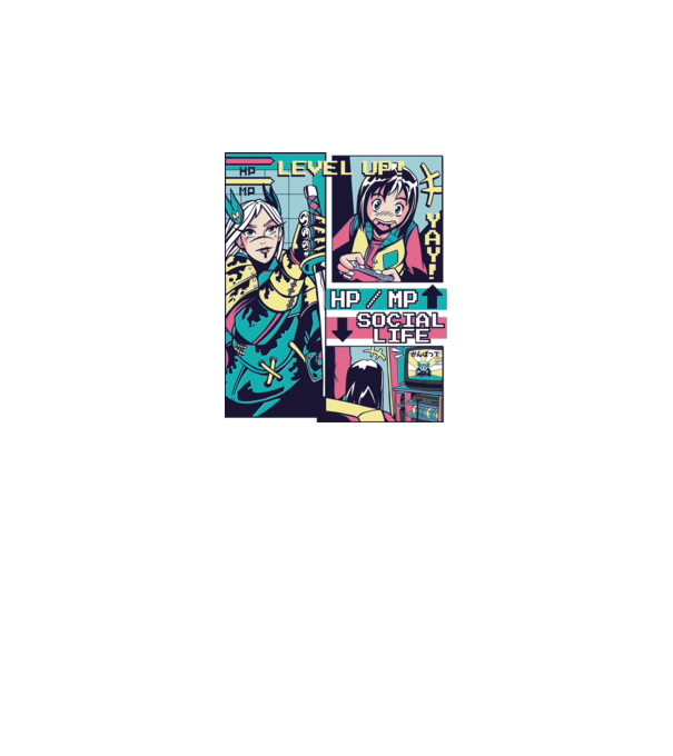 Anime Vaporwave benzi desenate model alb pe tricou