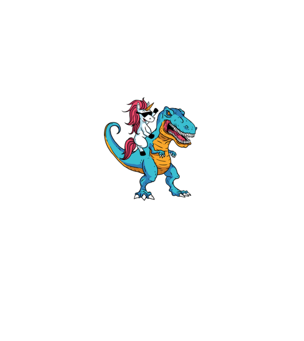 Unicorn cu dinozaur tricou amuzant model albastru jeanși pe tricou