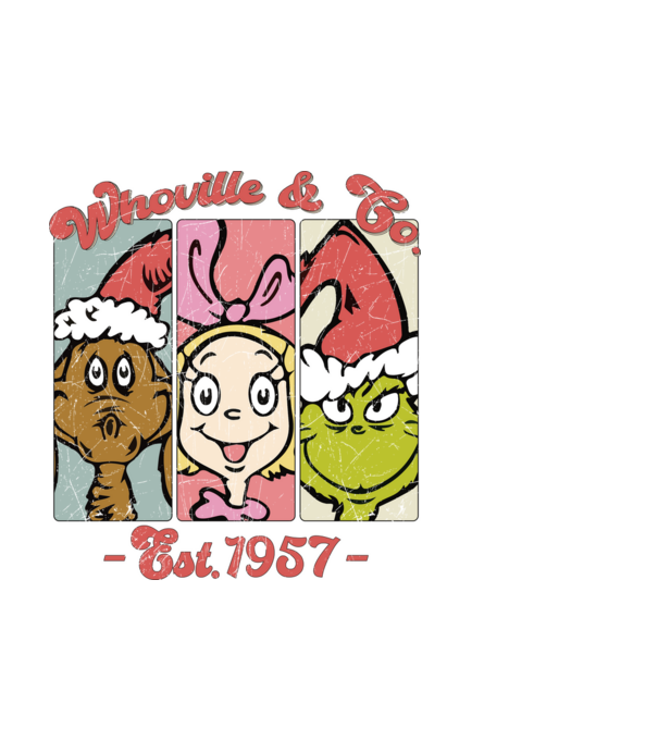 Whoville & Co. - Grinch model alb pe tricou