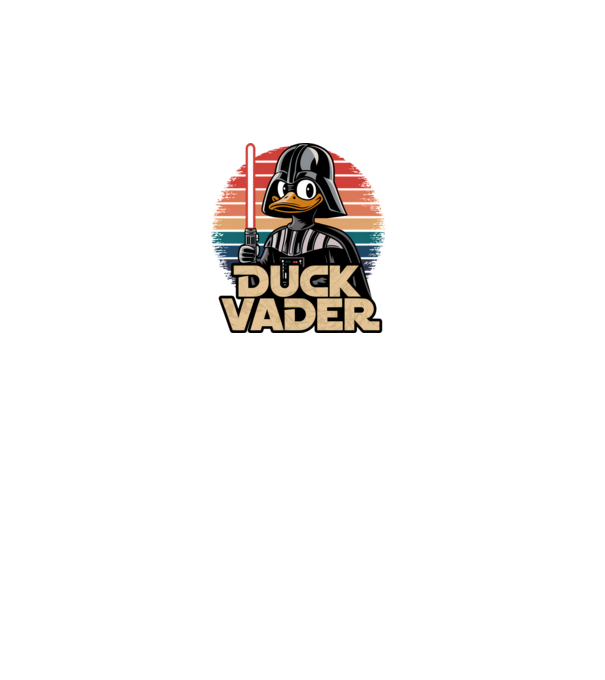 Duck Vader model gri pe tricou